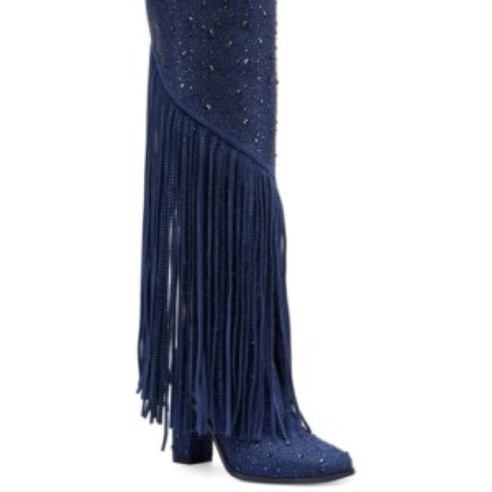 ⚡️FINAL PRICE⚡️ Jessica Simpson Blue Fringe Boots